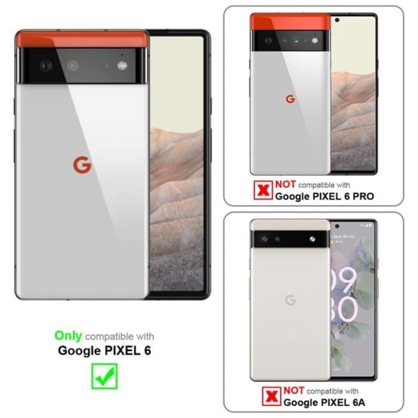 Coque - CADORABO - Google PIXEL 6 - Simili skinn - Blå blommig - Plånboksfodral med Ställfunktion BLOMMA BLÅ