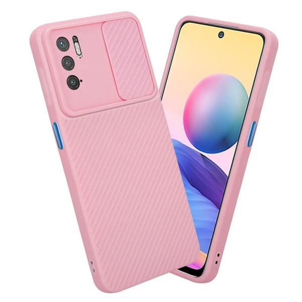 Housse för Xiaomi RedMi NOTE 10 5G / POCO M3 PRO 5G Fodral i Godisrosa Etui Case Cover Silikon TPU och skydd för enheten Rosa