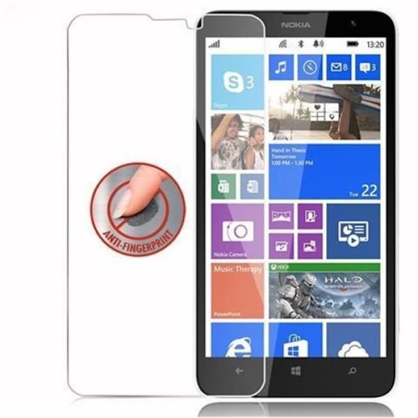 Cadorabo Skärmskydd för Nokia Lumia 1320 0,3 mm rundade hörn HÖG TRANSPARENS Härdat glas