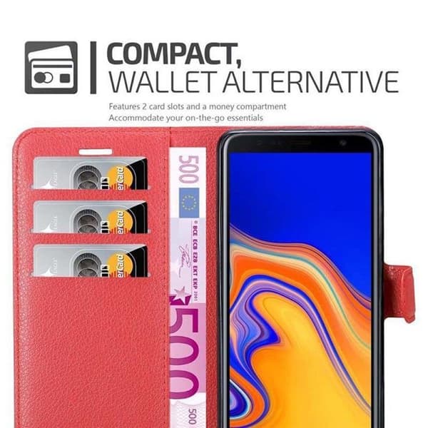 Etui för Samsung Galaxy J6 PLUS i KIRSCHRÖD Röd