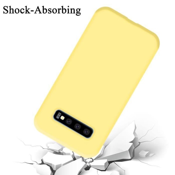 Coque - CADORABO - Samsung Galaxy S10 PLUS - Silikon TPU - Gul - Stötsäkerhet Gul