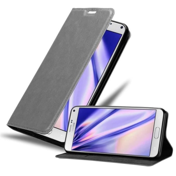 Fodral till Samsung Galaxy NOTE 4 Fodral i TITANIUM GRÅ Fodral Skyddsplånbok