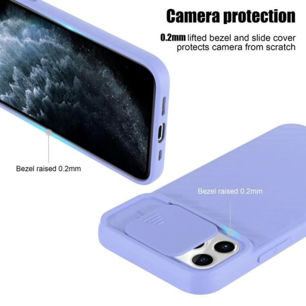 Fodral till Apple iPhone 11 PRO Matt lila Fodral Silikon TPU och kameraskydd