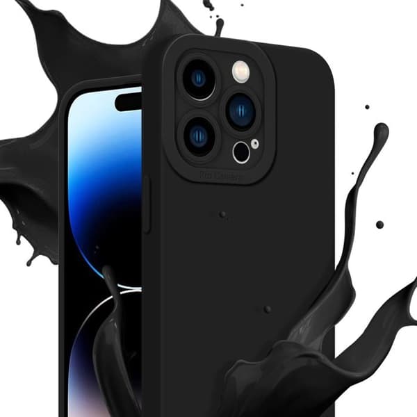 Skyddsfodral för iPhone 14 PRO i FLUID SVART Stötsäker Svart