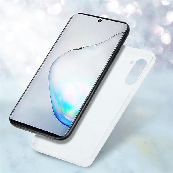 Skal för Samsung Galaxy NOTE 10 i Ljus Grön Marmor Nr. 3 Skyddsetui Grön