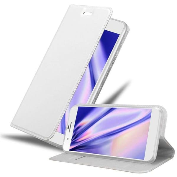 Fodral med lock för Honor 6 PLUS Etui i KLASSISK SILVER Plånbok Stötsäker Grå