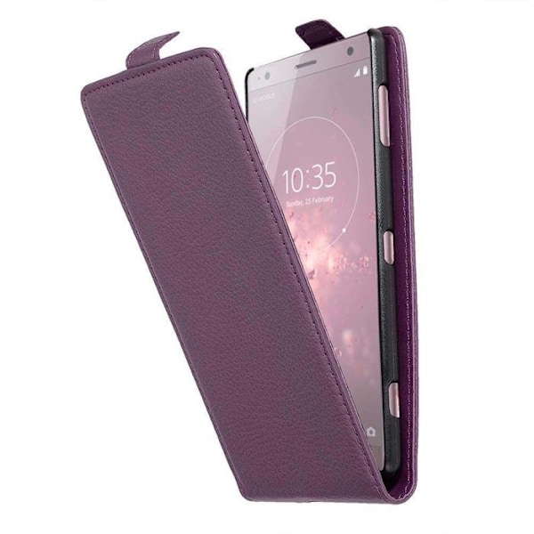 Coque för Sony Xperia XZ2 Etui i ORKIDÉER VIOLET Hölster Skydd Flip konstläder Plånbok Lila