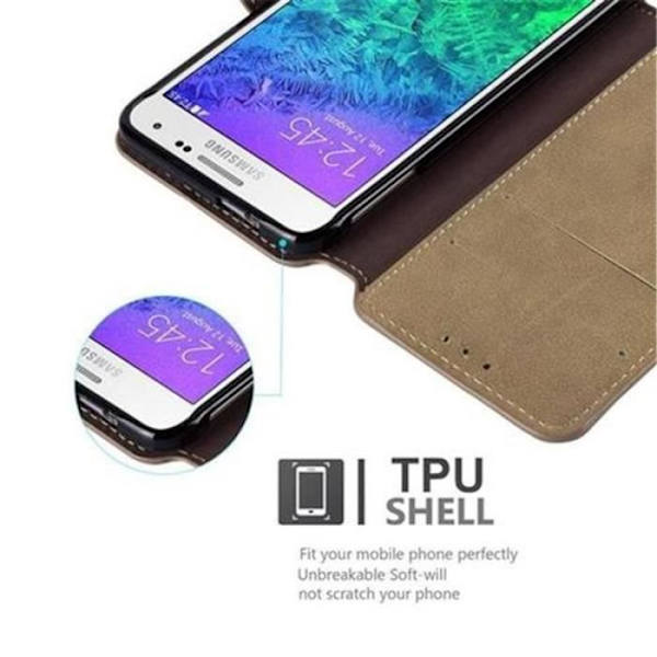 Cadorabo Retro Look Fodral Cover för > Samsung Galaxy ALPHA < (G850F) Used Look Fodral Fodral Bumper Wallet (med stativ