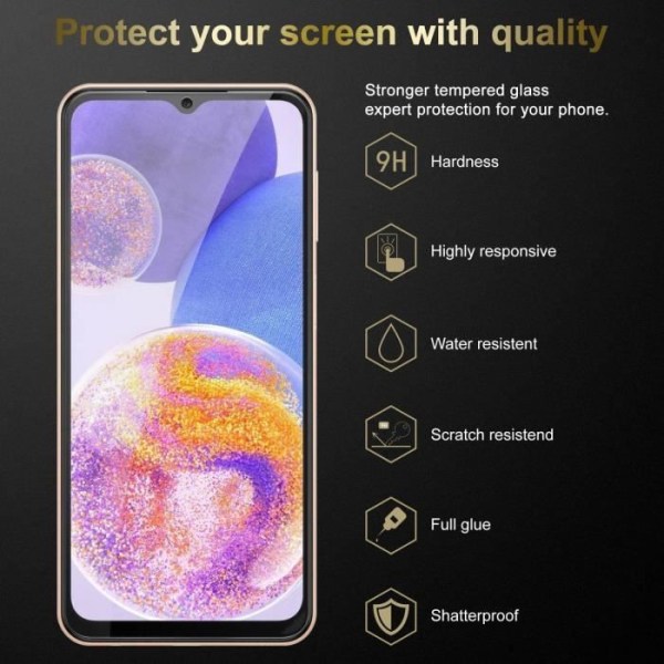3x skärm i härdat glas för Samsung Galaxy A23 4G skyddsfilm i HÖGT TRANSPARENT härdat härdat glas