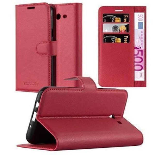 Samsung Galaxy J7 2017 (7) Fodral US Version i CHERRY RED by Cadorabo Helt skyddsfodral med flipskydd och stativ