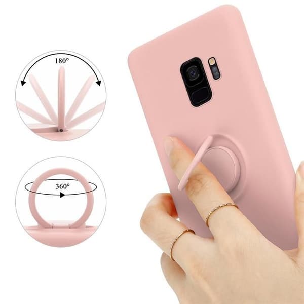 Skyddsfodral för Samsung Galaxy S9 i LIQUID PINK Stötskydd Ros