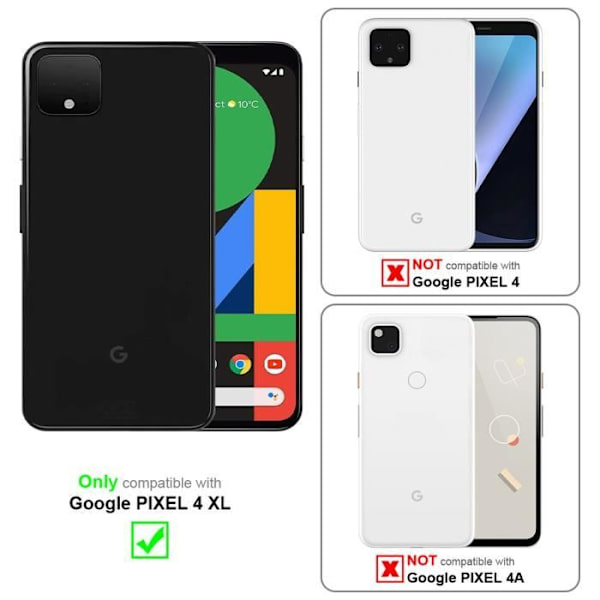 Skyddsglas i härdat glas för Google Pixel 4 XL - Cadorabo - Fullcover - Svart