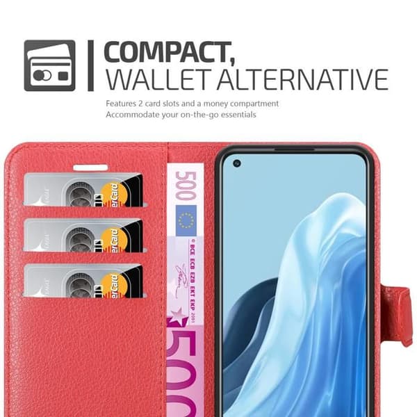 Etui för Oppo FIND X5 LITE / Reno7 5G i KIRSCHRÖD Röd