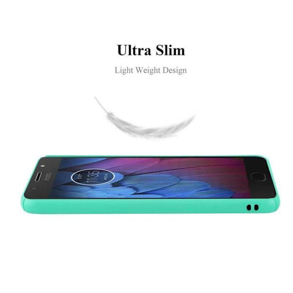 Coque - CADORABO - MOTO G5S - Stöttålig Skydd - Frostad Design - Färg Frosty Grön Frostig grön