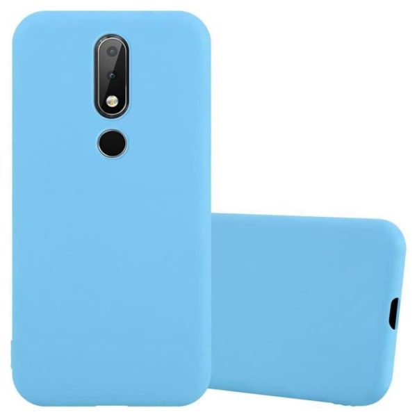 Fodral för Nokia 6.1 PLUS / X6 i CANDY BLUE Cadorabo Cover Protection Silikon TPU-fodral