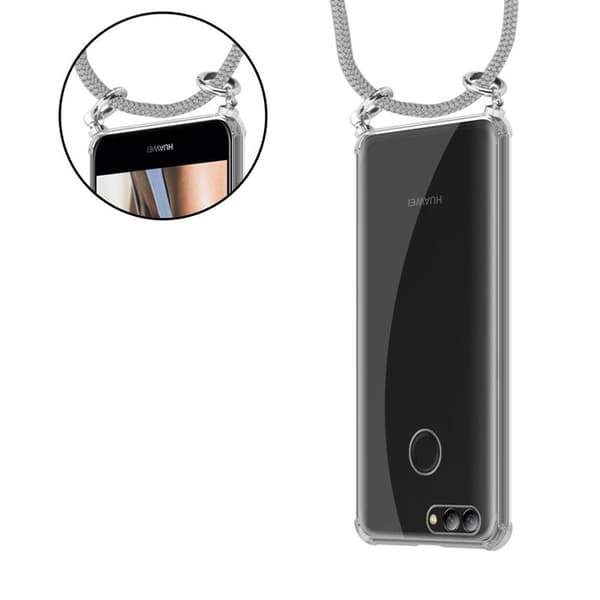 Hölster för Huawei NOVA 2 med axelrem i GRÅSILVER med justerbar snodd Grå