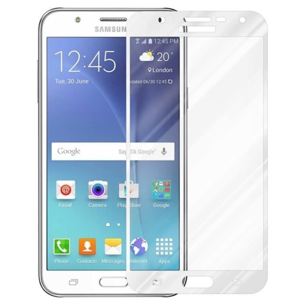 Skärmskydd - CADORABO - Samsung Galaxy J7 2015 - Härdat glas - Transparent - 0,3 mm Transparent, vit