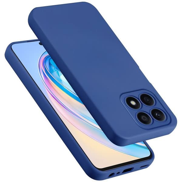 Skyddande skal för Honor x8a Stötsäker i LIQUID BLUE Blå