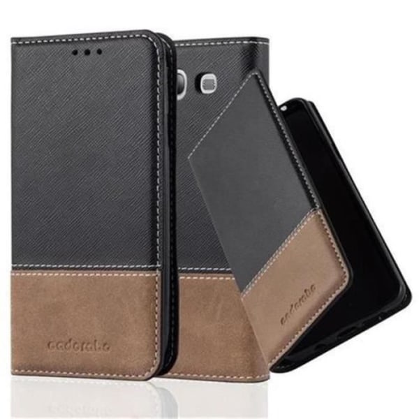 Samsung Galaxy S3 - S3 NEO Fodral i SVART BRUNT från Cadorabo (COMBI LEATHER-LEATHER Faux Leather Design) Komplett skyddsfodral med