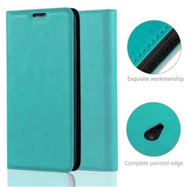 Nokia Lumia 535 Fodral i OIL TURQUOISE från Cadorabo (INVISIBLE MAGNETIC CLOSURE Design) Helt skyddsfodral med