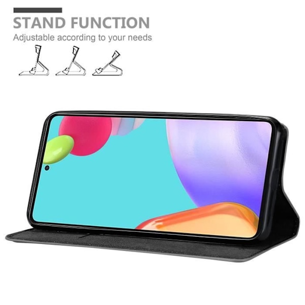 Coque - CADORABO - Samsung Galaxy A52 (4G/5G) / A52s - Grå Titan - Magnetisk stängning - Ställfunktion TITANGÅR