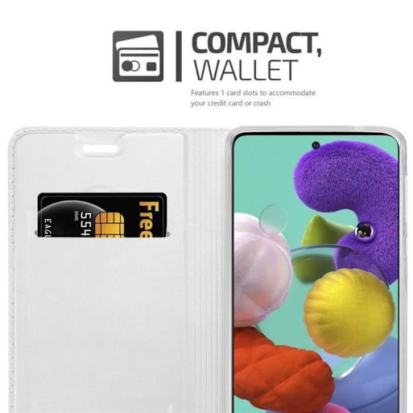 Fodral - CADORABO - Samsung Galaxy A51 - Grå - Magnetisk - Stel Grå
