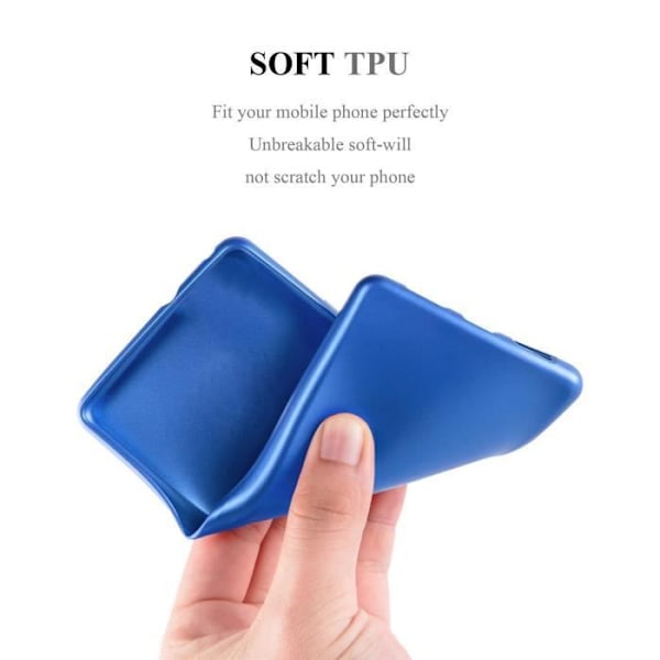 Etui för Samsung Galaxy A20s - CADORABO - Blå Metallisk - Silicone TPU - Mjuk Skydd - Matt Design METALLISK BLÅ