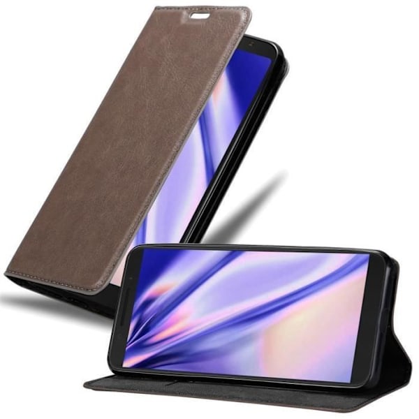 Coque - CADORABO - Alcatel 3V - Kaffeebrun - Magnetisk Stängning - Ställfunktion kaffe brunt
