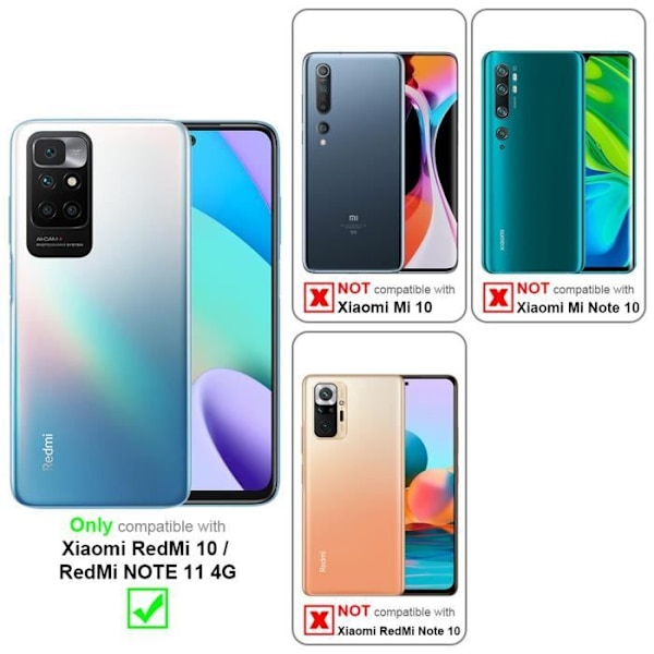 Cadorabo skyddsglas för Xiaomi RedMi 10 / RedMi NOTE 11 4G i HÖGT TRANSPARENT härdat härdat skärmglas Transparent