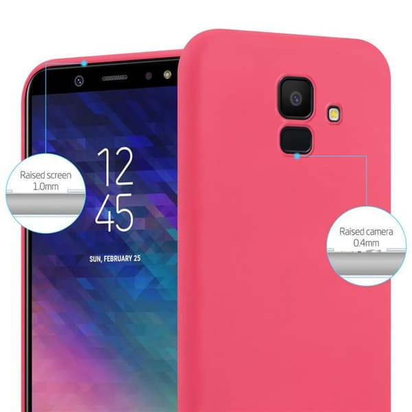 Skyddsfodral för Samsung Galaxy J6 2018 CANDY RÖD Stötsäker Silikon Röd