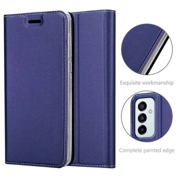 Flip-fodral för Samsung Galaxy M23 5G i MÖRKBLAU CLASSY Plånbok Stötsäker Blå