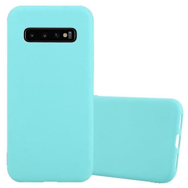 Coque - CADORABO - Samsung Galaxy S10 PLUS - Candy Blå - Silikon TPU - Stötbeständig Skydd Candy Blue