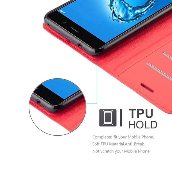 Fodral för Huawei Enjoy 7 PLUS i KIRSCHRÖD Röd
