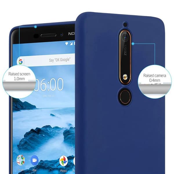 Skyddsfodral för Nokia 6.1 CANDY MÖRKBLEU Stötabsorberande Silikon Blå