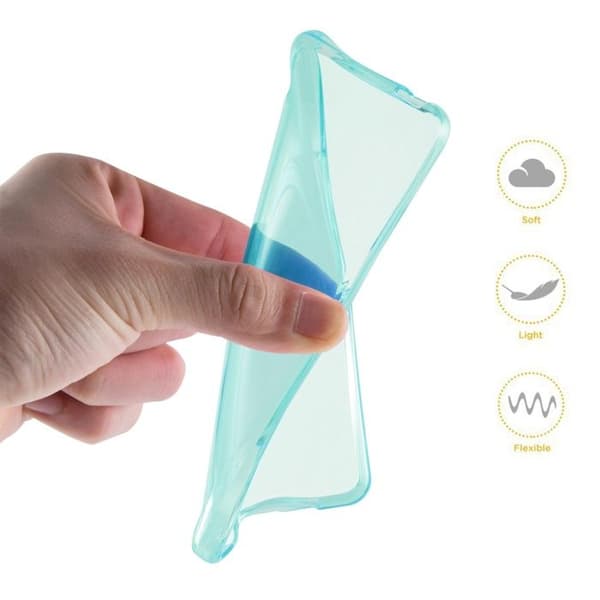 Transparent stötsäker silikonfodral för ZTE Blade S7 Blå