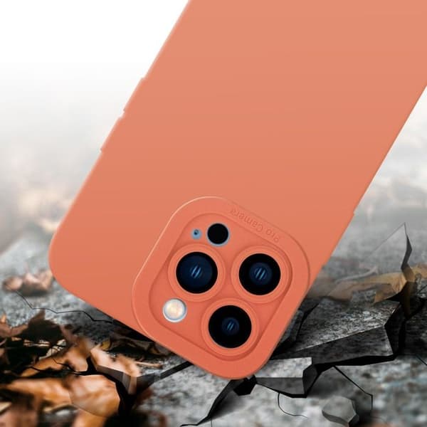 Skyddsfodral för iPhone 12 PRO MAX i FLUID LJUSORANGE Stötskyddande Apelsin