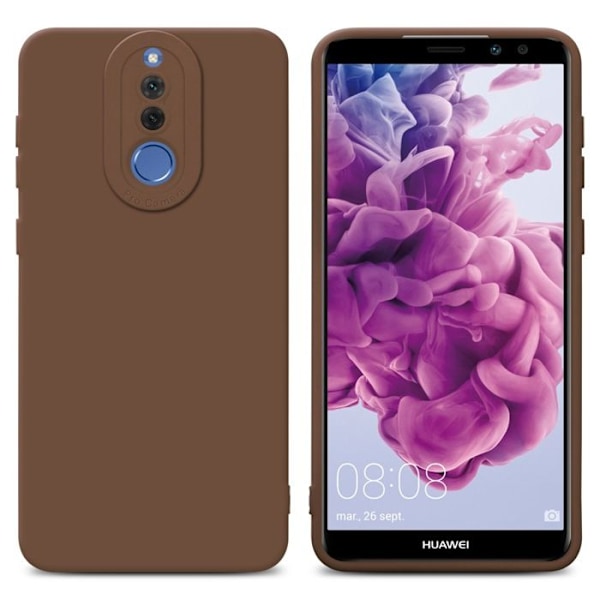 Coque för Huawei MATE 10 LITE i FLUID BRUN Fodral Etui Case Cover i flexibelt TPU-silikon Skydd kastanj