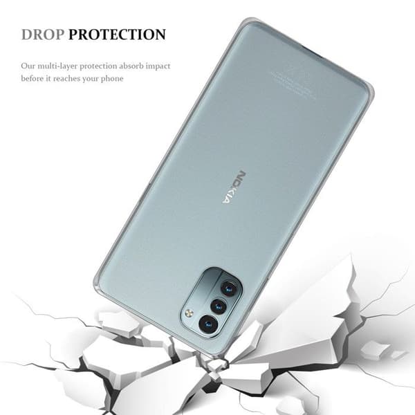 Transparent stötsäker silikonfodral för Nokia G11 / G21 Vit
