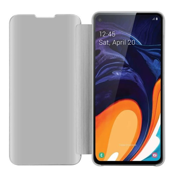 Etui Cadorabo för Samsung Galaxy A60/M40 i Agat Silver med Clear View-funktion och 360-graders skydd Silver agat