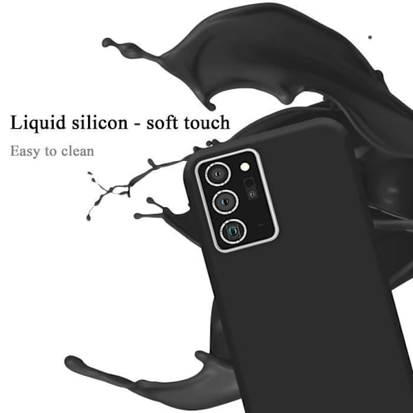 Cadorabo Fodral för Samsung Galaxy NOTE 20 PLUS i LIQUID Svart skydd Skydd Flexibelt TPU silikonfodral Svart