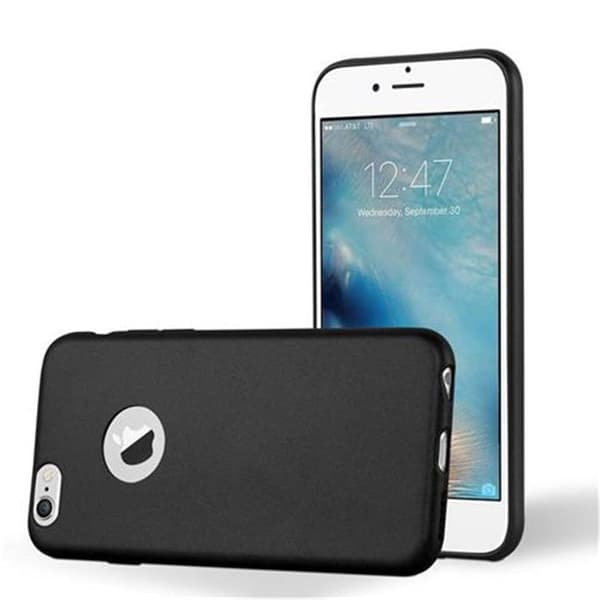 Skyddsfodral för iPhone 6 PLUS / 6S PLUS i MATTSVART METALLIC-design Svart