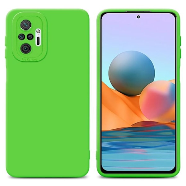 Fodral för Xiaomi RedMi NOTE 10 PRO i FLUID GRÖN Hölje Etui Case Cover i flexibel TPU-silikon Skydd Grön
