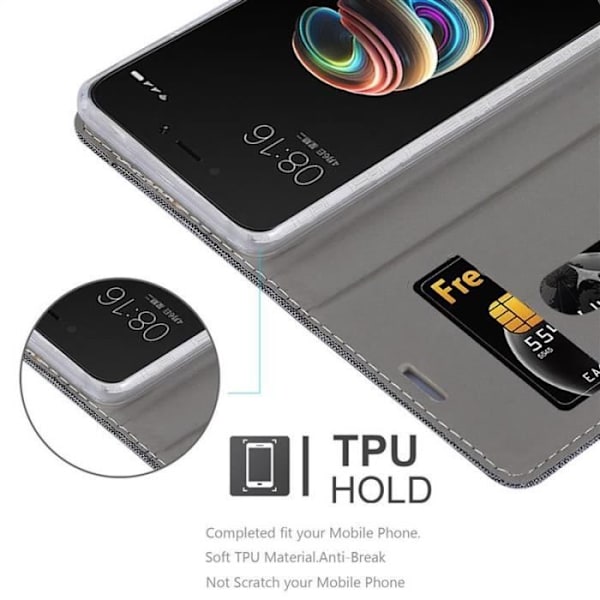 Cadorabo Fodral till Xiaomi RedMi 5A i GRÅ SVART