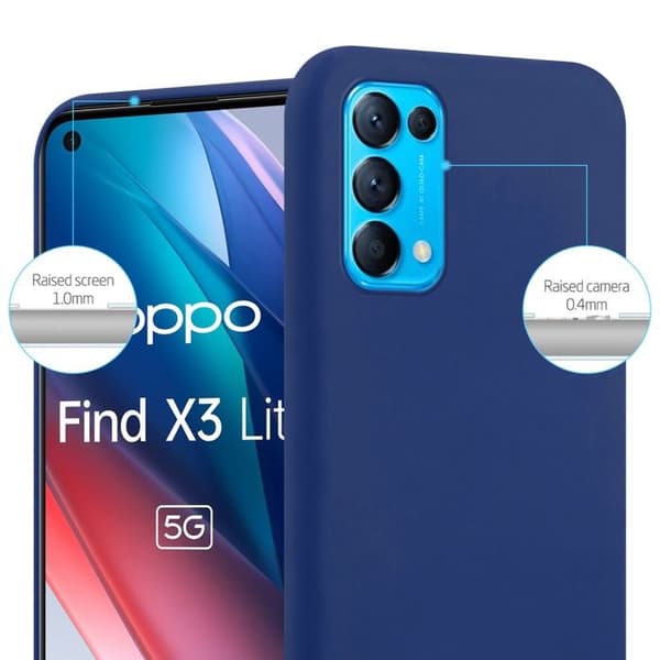 Skyddsskal för Oppo FIND X3 LITE Mörkblå Candy Stöttålig Silikon Blå