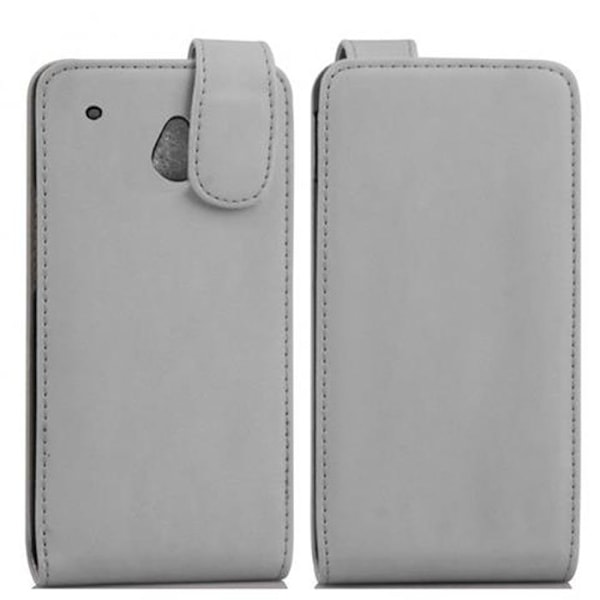 Fodral för HTC ONE MINI M4 i VIT ALABASTER Plånboksfodral Skydd Flip i slätt konstläder Vit