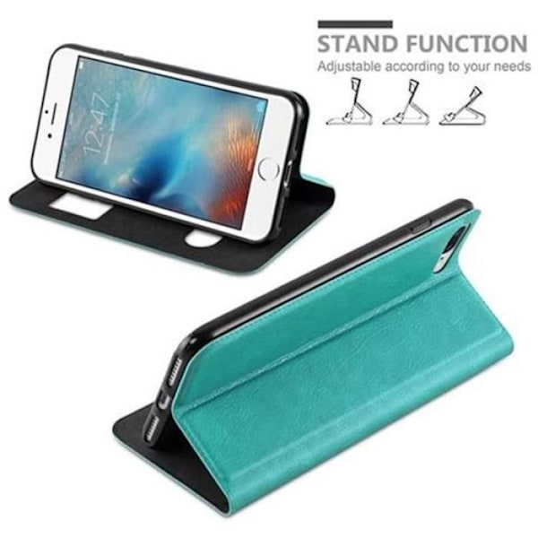 Cadorabo Coque Apple iPhone 8 PLUS / 7 PLUS / 7S PLUS TURKOS UTSIDE Fodral Etui Case Cover Magnetiskt stöd Väggar