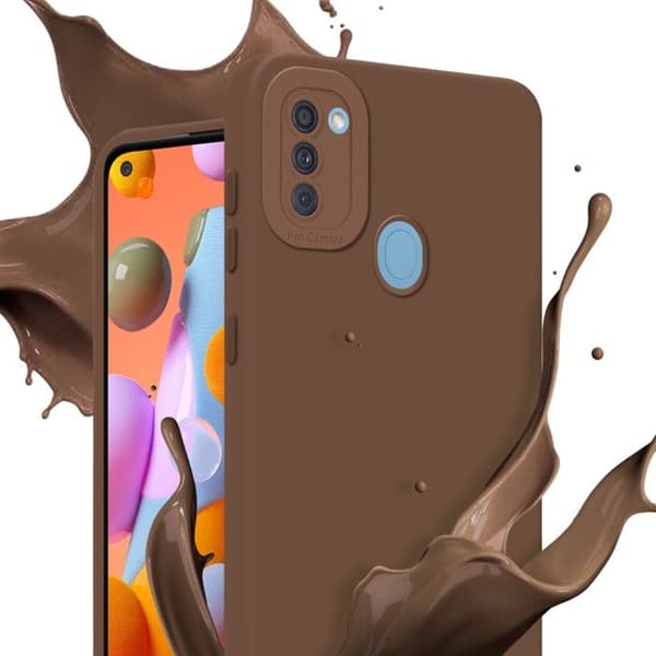 Skyddsfodral för Samsung Galaxy A11 / M11 i FLUID BRUN Stötsäker brun