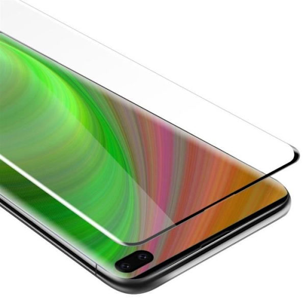 Cadorabo härdat glas för Samsung Galaxy S10 PLUS Svart skyddsfilm Samsung Galaxy S10 PLUS Svart