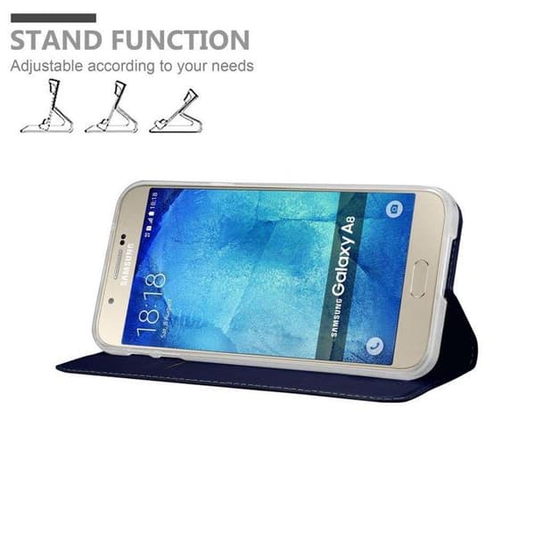 Flip-fodral för Samsung Galaxy A8 2015 i MÖRKBLAU CLASSY Plånbok Stötsäker Blå