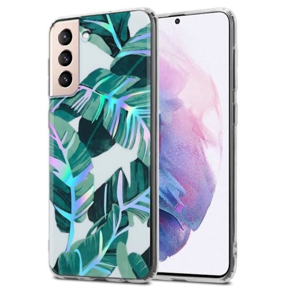 Samsung Galaxy S21 PLUS fodral - CADORABO - BANANBLAD - Mjuk TPU silikon - Blommig design